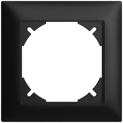 Telaio di copertura EDIZIOdue 1×1 nero 