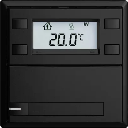 Pulsante RTH INC KNX 1×EDIZIOdue F nero, con carta+LED RGB 