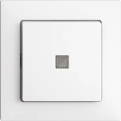 Contact à poussoir lum. ENC EDIZIOdue A-R/1P blanc, lentille LED jaune 