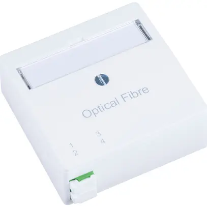 Boîte de raccordement FO ENC R&M, 1×LC/d APC SM, 60×60mm, blanc 