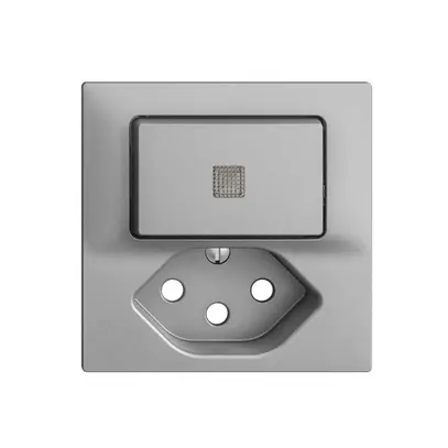 Kit frontale EDIZIOdue silver 60×60mm T13 con lente 