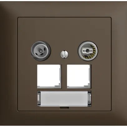 Prise multimédia INC EDIZIOdue FKE EASYNET 4dB, p.2×RJ45 S-One, coffee 