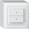 AP-Storenschalter kallysto weiss mit 2 Funktionstasten Steckklemmen 