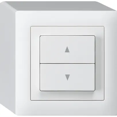 AP-Storenschalter kallysto weiss mit 2 Funktionstasten Steckklemmen 