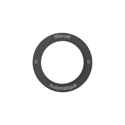 Disque indicateur NEVO, p.interrupteur rotatif, 0-Manuel-0-Automatique, noir 