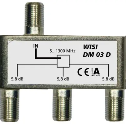 Répartiteur F WISI DM03D 3 fois 5.8dB 5…1300MHz 