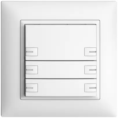 Poussoir ENC KNX 6× EDIZIOdue blanc RGB avec LED 