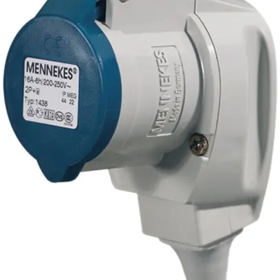 Prise mobile Mennekes 16A 2LPE bleu 