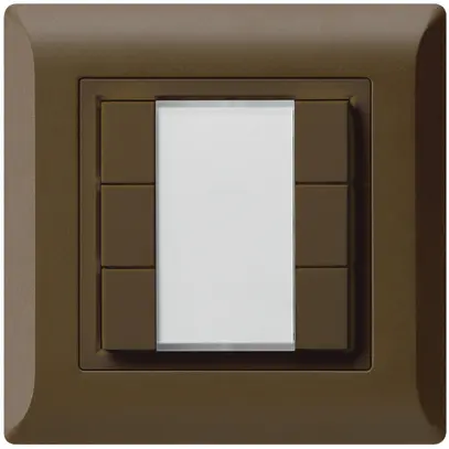 Pulsante multifunzionale INC kallysto.line KNX RF 6×marrone 