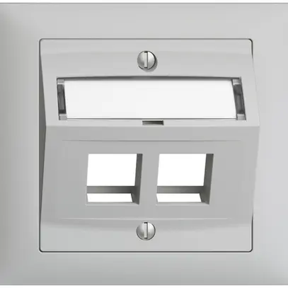 Kit d.montage INC Edue FKE, a.capot d.sortie oblique, p.2×Keystone, gris clair 