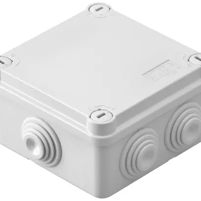 Boîte de dérivation AP GEWISS 120×120×58 couvercle à ferm.rap.IP55 TFC960°C gris 