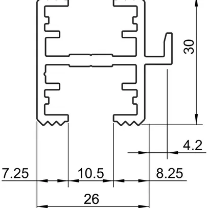 Profilo di separazione Almatec AS 26.1 L=3m, 25×30mm 