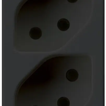 Presa INS Hager FLF 4×tipo 13 1×commutato nero 