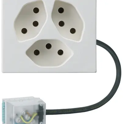 Presa INS FLF 3×tipo 13 L3 bianco per cavo piatto Ecobus power 