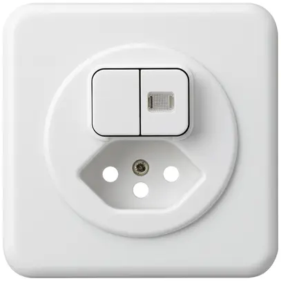 Kit frontal ENC basico 86×86mm blanc avec 1 lentille p.combinaison grd.I S1/T13 