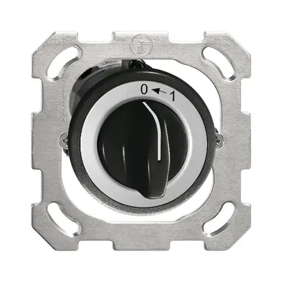 Contatto rotativo INC 0<-1/2P nero con manopola 