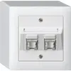 Presa AP kallysto cat.6 2RJ45/s bianco 