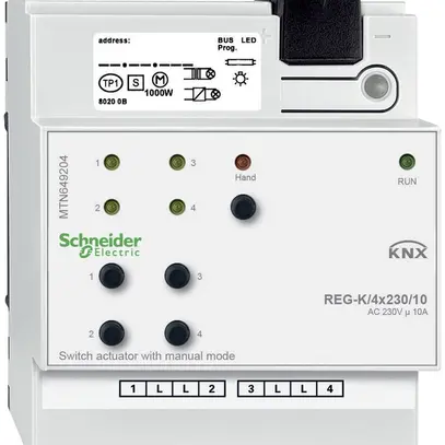REG-Schaltaktor KNX Schneider Electric 4×230V MTN649204 