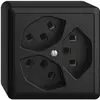 Prise AP 3×T23 16A EDIZIOdue noir avec bornes enf. 