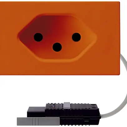 Prise INC type 13 FLF orange adaptateur câble rond 5P L3 