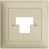 Kit frontal EDIZIOdue vanille 88×88mm 1×TT 2×RJ45 