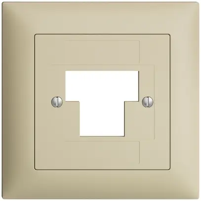 Kit frontal EDIZIOdue vanille 88×88mm 1×TT 2×RJ45 