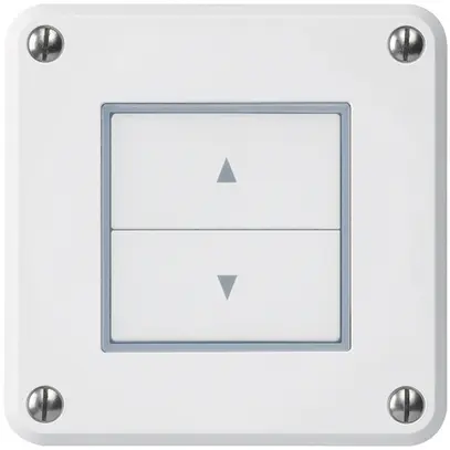 Interruttore per tapparelle INC robusto IP55 bianco con 2 tasti di comando 