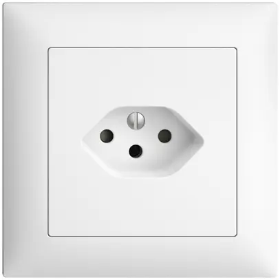 Prise ENC EDIZIOdue T13 blanc 88×88×41mm 