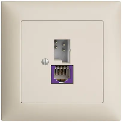 Presa di raccordo INC T+T 6P/1×RJ45 DSL-a banda larga EDIZIOdue crema 