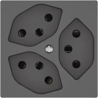 Prise EDIZIO.liv SNAPFIX® 3×T13 avec shutter grf 