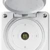 UP-Steckschlüsselschalter robusto IP55 mit Klappdeckel S2/1P weiss Kombi 4kt 