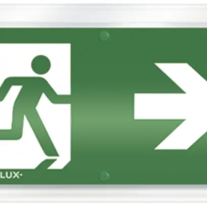 Pannello con pittogramma ESYLUX per SLX freccia v.destra 