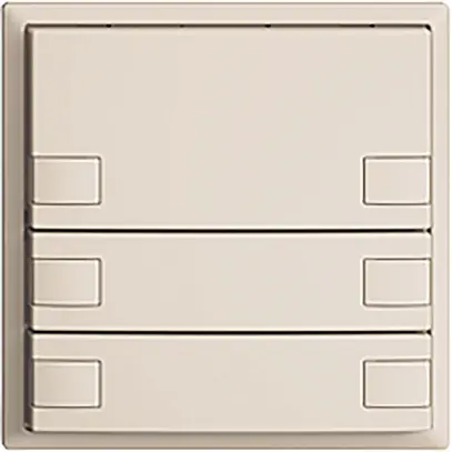 Poussoir ENC KNX 6× EDIZIOdue crema RGB sans LED 