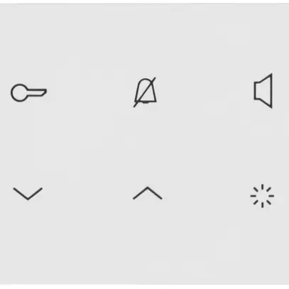 Poste audio intérieure AP Hager elcom.touch 2-fils, blanc 