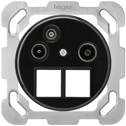 Presa d'antenna INC TV-R-Dati basico HMS B 2GHz 14db nero 