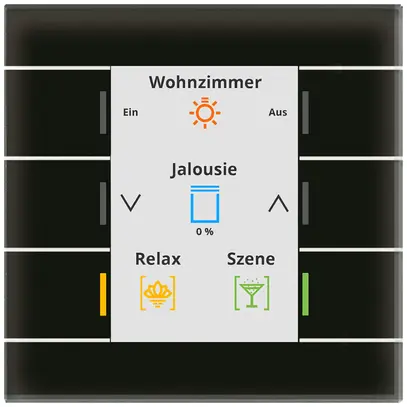Appareil de contrôle KNX ENC MDT BE-GT20S.02S 6t/6a écran verre noir 