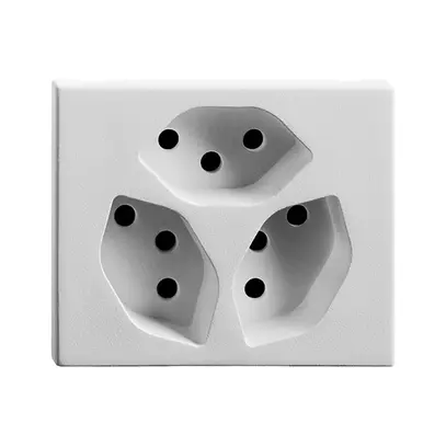 Prise INC FLF 3×T13 ST blanc 