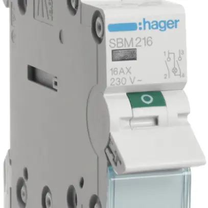 Interruttore AMD Hager SBM 16A 230V 2 chiusura 0 apertura 1 invertitore 