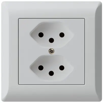 Presa 2×tipo 13 INC grigio chiaro 