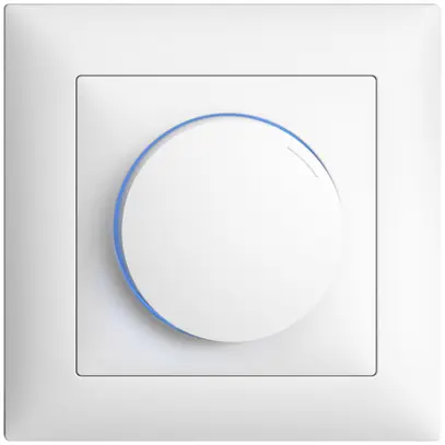 Variateur ENC EDIZIOdue 40…600W illuminable coupure de phase ascendante blanc 