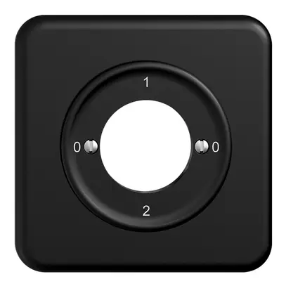 Kit frontal STANDARDdue 0-1-0-2 90×90mm noir pour interrupteur à clé 