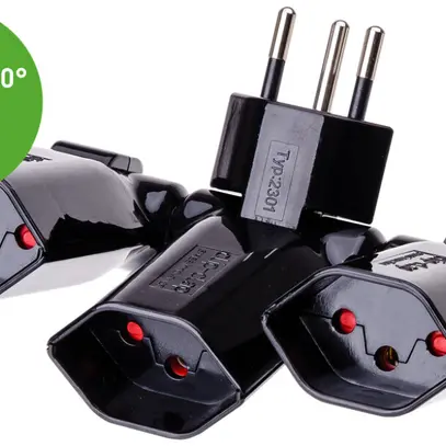 Spina multipla Hauri Clip-Clap 3×T13 nero con sicurezza bambini 