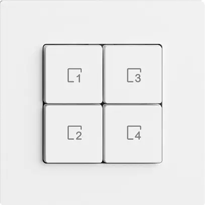 Poussoir scène 4 scènes/4T WLAN Edue Wiser blanc 