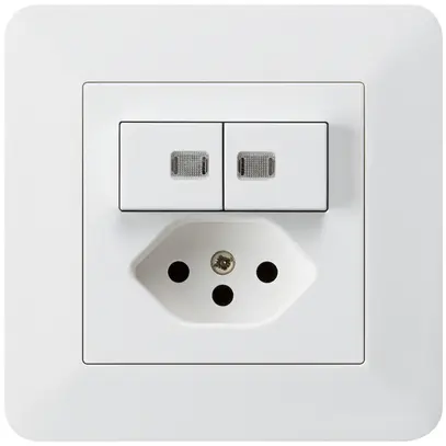 Combinazione luminosa INC 2×A-R/1P+T13 bianco kallysto.trend 2 lenti 