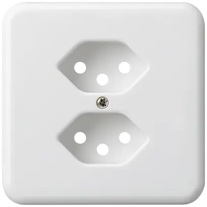 Placca di copertura grd.I 2×tipo 13 bianco basico 