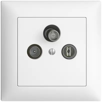 Presa antenna INC SAT/TV/R DB53 EDIZIOdue bianco con SAT-F 