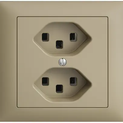 Presa INS 2×T23 16A EDIZIOdue sand, con morsetti innest. 