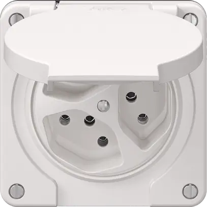 Prise NEVO N.CO, 3×T13, IP21, blanc 