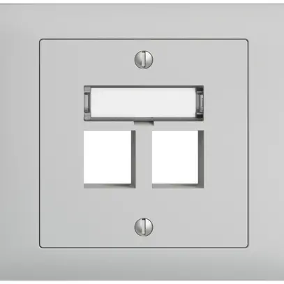 Kit montaggio INS EDIZIOdue BKE, uscita dritta 2×Keystone grigio chiaro 