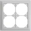 Cadre de recouvrement EDIZIOdue 2×2 gris clair 